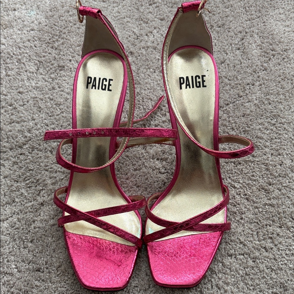 PAIGE Fuchsia Strappy Heels
